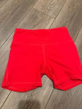 DSG Bright Red High-Rise Bike Shorts